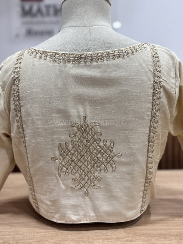 Kolam - Off-White Embroidery Blouse
