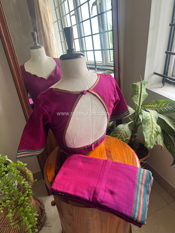 Kayal Combo- Magenta/Green Border