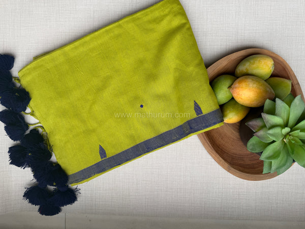 Venba - Green/Blue Cotton Saree