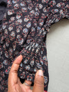 Daily Flex- Black Big Floral Strechable Blouse