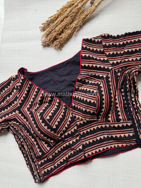 Daily Flex- Black Stripe Strechable Blouse