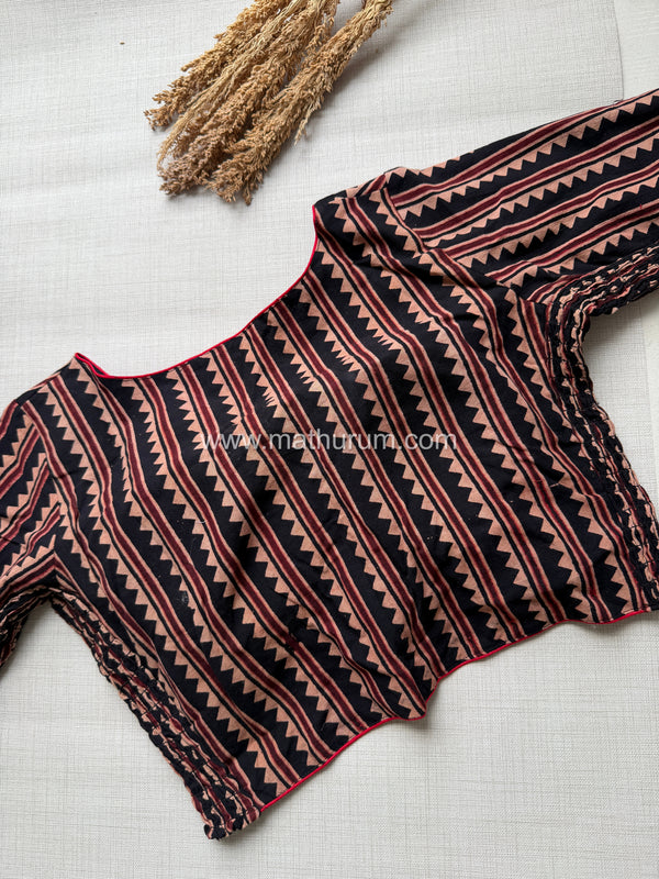 Daily Flex- Black Stripe Strechable Blouse