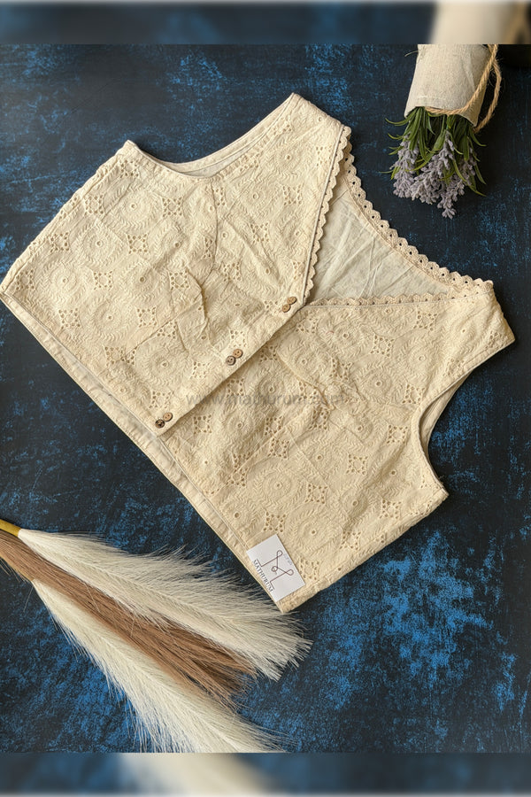Luna- Off-White Blouse
