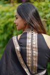Haathi Black Saree