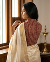 The Thari Edit- Maroon Blouse (Attachable Sleeves)