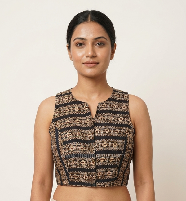 Kajal - Black Sleeveless Blouse