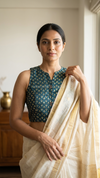 Kajal - Blue Green Sleeveless Blouse