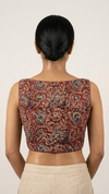 Hemanika- Maroon Blouse (Attachable Sleeves)