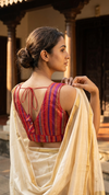 Tharigai- Red Blouse (Attachable Sleeves)